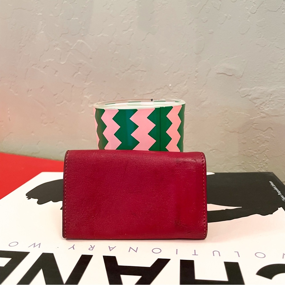 Authentic Hermes Etui Cles Chevre Red Leather 4 Ring Key‎ Case - Picture 2 of 8